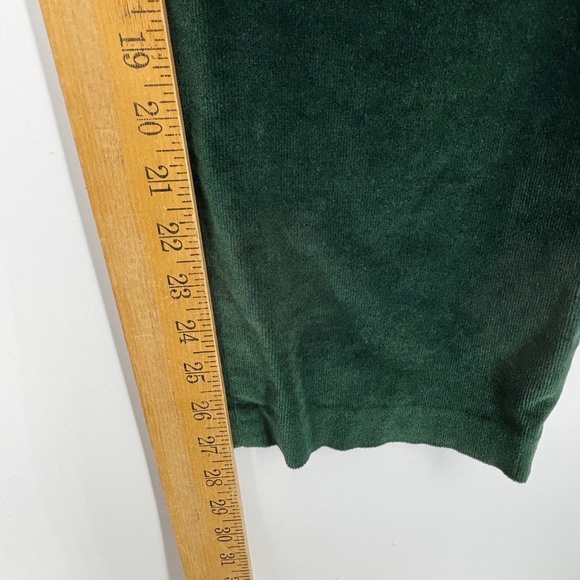 Talbots Womens PETITE Size 8P Corduroy Pants Dark Green Wide Leg Ankle Side Zip - Picture 5 of 8